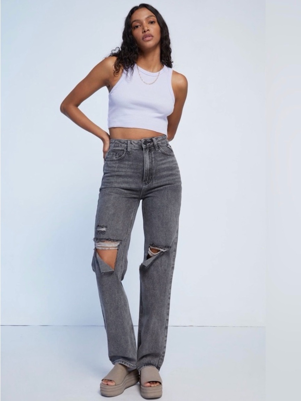 PacSun High-Rise 90s Boyfriend Distressed Jeans